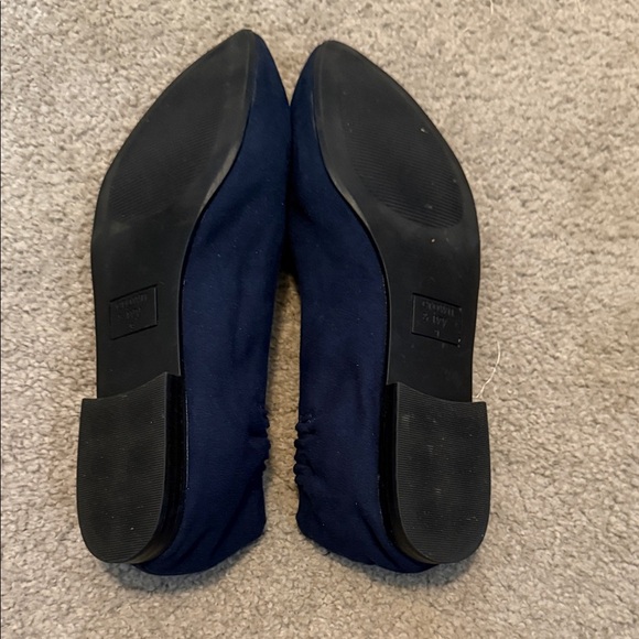 Women's Navy Blue Flats - Picture 6 of 9